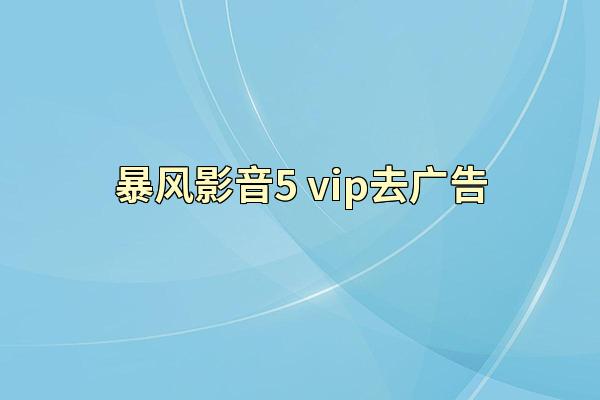 暴风影音5 vip去广告